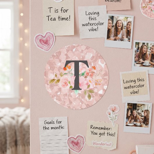 Letter T Ronde Sticker