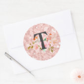 Letter T Ronde Sticker (Envelop)