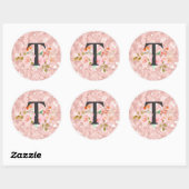 Letter T Ronde Sticker (Vel)
