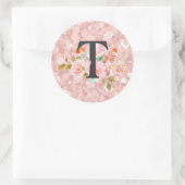Letter T Ronde Sticker (Tas)