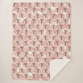 Letter T Sherpa Deken