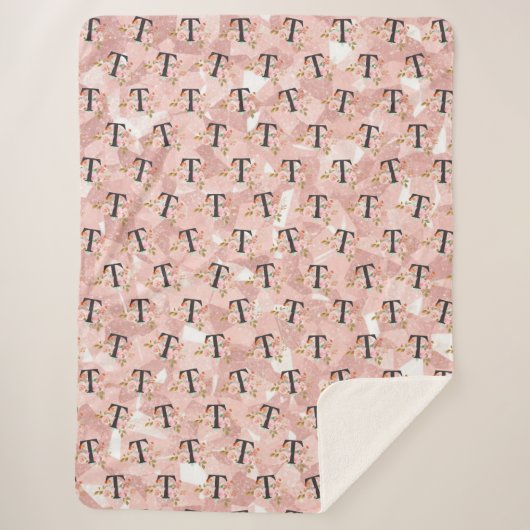 Letter T Sherpa Deken (Voorkant)
