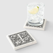  letter "T" Stenen Onderzetter (Zijkant)