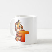 Letter T zoals Tiger Classic Mok, 325 ml Koffiemok (Voorkant links)