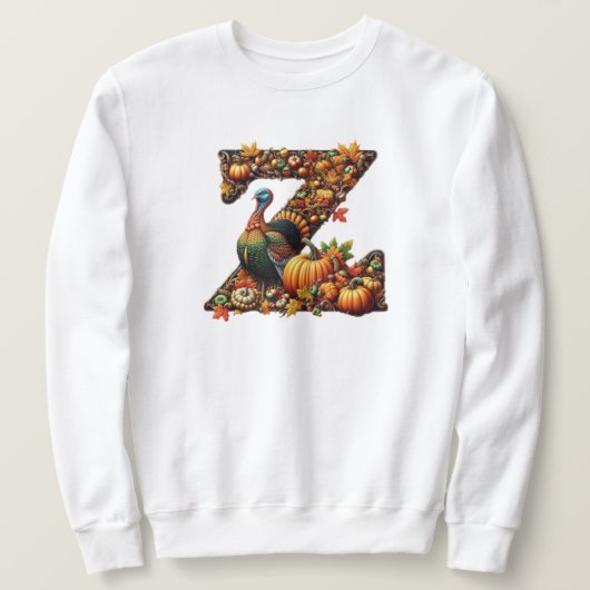 Letter Thanksgiving kalkoen stijl Trui (Design voorkant)