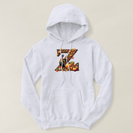 Letter Thanksgiving turkey style  Hoodie (Design voorkant)