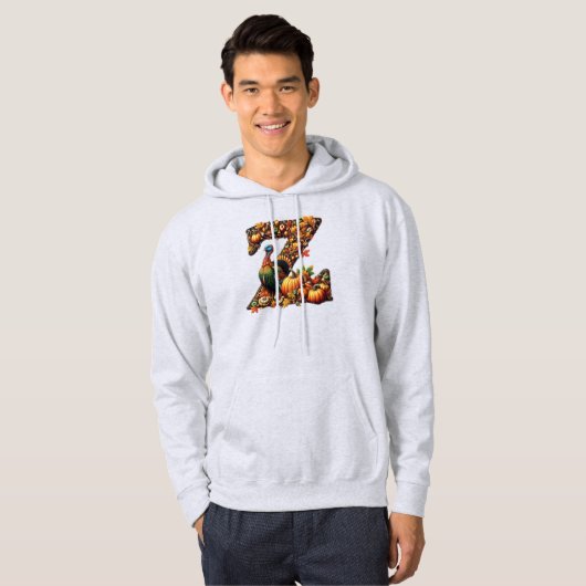 Letter Thanksgiving turkey style  Hoodie (Voorkant volledig)