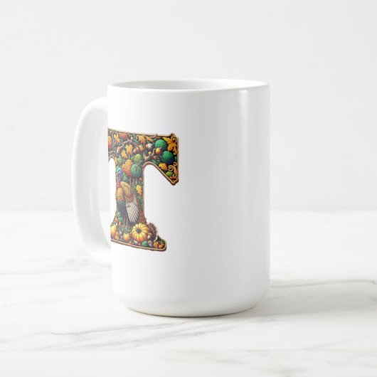 Letter Thanksgiving turkey style Koffiemok (Voorkant links)