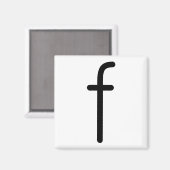 Letter titel "F" magneet (Voorkant / Achterkant)