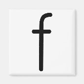 Letter titel "F" magneet (Voorkant)