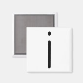 Letter titel "i" magneet (Voorkant / Achterkant)