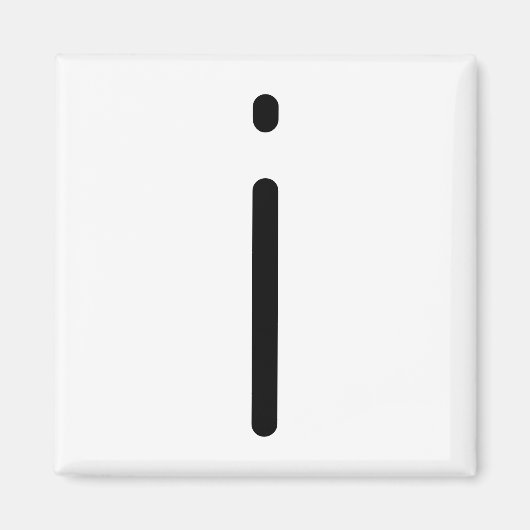 Letter titel "i" magneet (Voorkant)