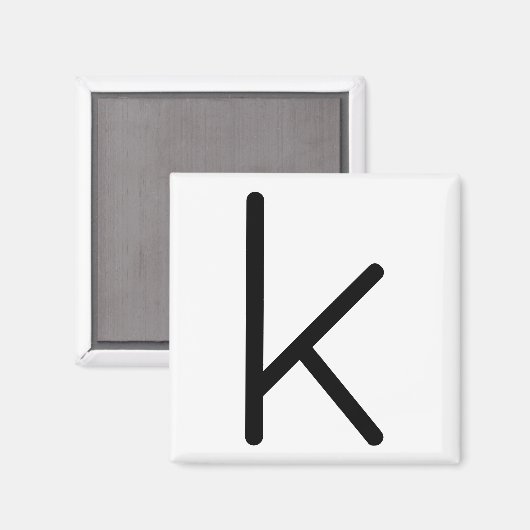 Letter titel "k" magneet (Voorkant / Achterkant)