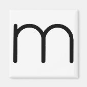 Letter titel "m" magneet (Voorkant)