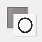 Letter titel "O" Magnet (Voorkant / Achterkant)