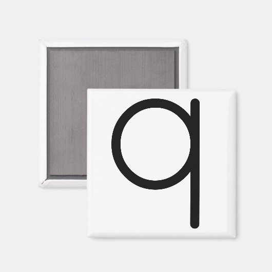 Letter titel "q" magneet (Voorkant / Achterkant)