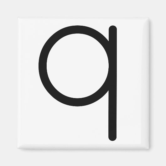 Letter titel "q" magneet (Voorkant)