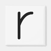 Letter titel "R" magneet (Voorkant)