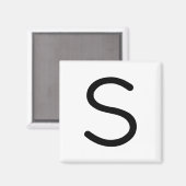 Letter titel "s" magneet (Voorkant / Achterkant)