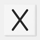 Letter titel "x" magneet (Voorkant)