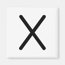 Letter titel "x" magneet