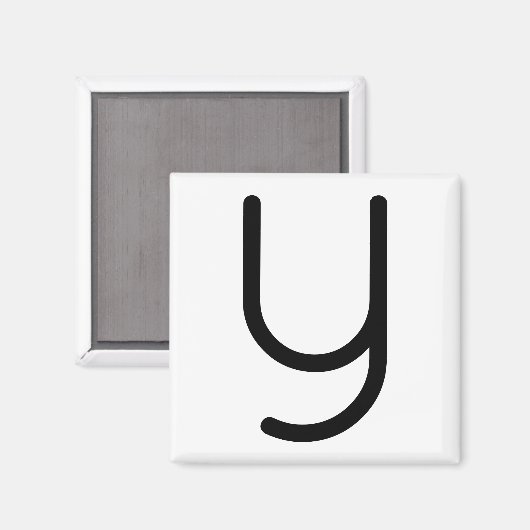Letter titel "Y" magneet (Voorkant / Achterkant)