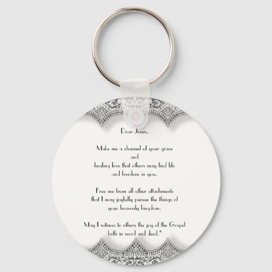 “Letter to Jesus” Round Keychain (Voorkant)