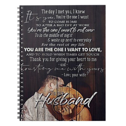 Letter To My Husband, Cute Family Gift Notitieboek (Voorkant)