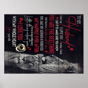 Letter To My Husband, Cute Family Gift Poster