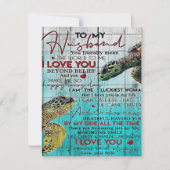 Letter To My Husband, Love Quotes Letter Kaart (Voorkant)