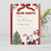  Letter to Santa Christmas Verlanglijstje Kaart (Staand voorkant)
