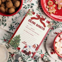  Letter to Santa Christmas Verlanglijstje Kaart