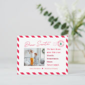 Letter to Santa Kinder kerstfoto Briefkaart (Staand voorkant)