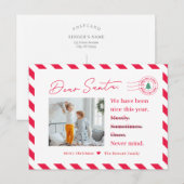 Letter to Santa Kinder kerstfoto Briefkaart (Voorkant / Achterkant)