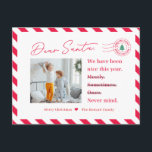 Letter to Santa Kinder kerstfoto Briefkaart<br><div class="desc">Het seizoen vieren met deze moderne en stijlvolle kaart van Berry Berry Sweet. Bezoek onze website: www.berryberrysweet.com voor meer informatie over ons en wat we aanbieden. Overeenkomende objecten en meer ontwerpopties zijn verkrijgbaar in onze winkel. De kleuren van het ontwerp kunnen worden aangepast! Klik op "Verder aanpassen" om de ontwerpkleuren...</div>