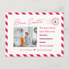 Letter to Santa Kinder kerstfoto Briefkaart