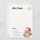 Letter to Santa Tekenactiviteit voor kind Kerst Kaart (Voorkant)