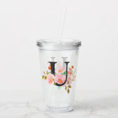 Letter U Acryl Drinkbeker (Achterkant)