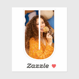 Letter U Alphabet & Photo Custom-Cut Vinyl Sticker