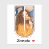 Letter U Alphabet & Photo Custom-Cut Vinyl Sticker (Vel)