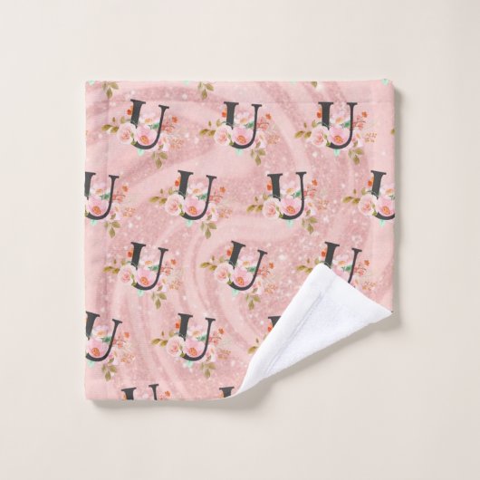 Letter U Bad Handdoek (Wasdoekje)