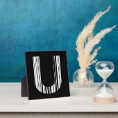 LETTER U BAR CODE Eerste Initiaal Barcodepatroon Fotoplaat (Insitu)