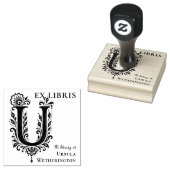 Letter U Botanische Ex Libris Boekplaat Stempel (Gestempeld)