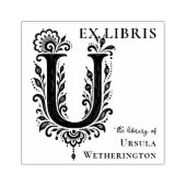 Letter U Botanische Ex Libris Boekplaat Stempel (Afrduk)