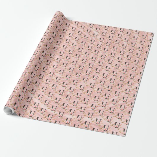 Letter U Cadeaupapier (Uitgerold)