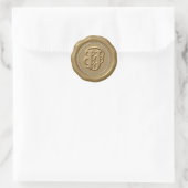 *~* Letter U Diamond Circle GOLD Wax Seal Stickers (Tas)