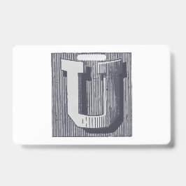 Letter "U" Elegant geborduurd Badge