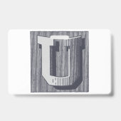 Letter "U" Elkeurig Geborduurd Badge (Achterkant)