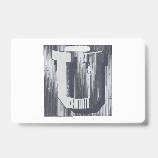 Letter "U" Elkeurig Geborduurd Badge (Voorzijde)