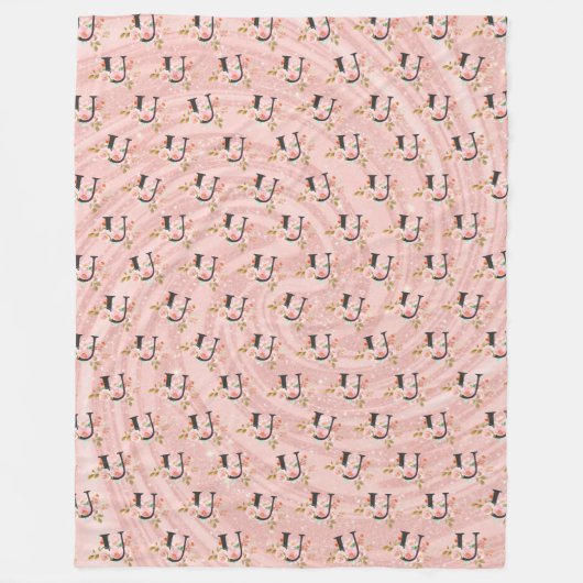 Letter U Fleece Deken (Voorkant)